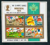 AITUTAKI 1976 Olympics. Miniature sheet. - 50333 - VFU