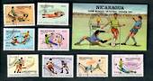 NICARAGUA 1982 World Cup. Set of 8 and miniature sheet. - 50370 - CTO