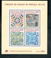 PORTUGAL 1982 Tiles. Eighth series. Miniature Sheet with one each of series 4-8. - 50397 - UHM