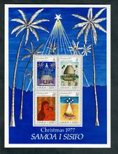 SAMOA 1977 Christmas. Miniature sheet. - 50451 - UHM