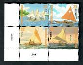 MARSHALL ISLANDS 1997 Traditional Outrigger Canoes. Block of 4. - 50459 - UHM