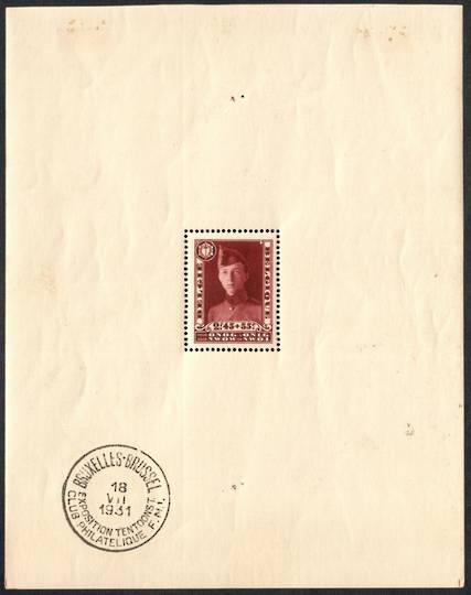 BELGIUM 1931 Disabled Soldiers Relief Fund. Miniature sheet. Postmark not on stamp. - 50462 - VFU