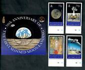 ASCENSION 1999 30th Anniversary of the First Manned landing on the Moon. Set of 4 and miniature sheet. - 50482 - UHM