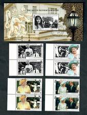 SOUTH GEORGIA and SOUTH SANDWICH ISLANDS 2000 The Queen Mother's Century. Set of 4 and miniature sheet. - 50484 - VFU