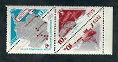 RUSSIA 1966 Tenth Anniversary of the Soviet Antarctic Expedition. Set of 3 in the block. - 50485 - UHM