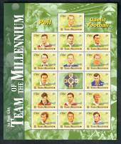 IRELAND 1999 Gaelic Athletic Association"Millenium Football Team". Sheetlet of 15. - 50491 - UHM