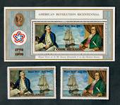 COOK ISLANDS 1976 Visit of Elizabeth 2nd to the USA. Set of 2 and miniature sheet. - 50500 - UHM