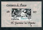 SPAIN 1981 Centenary of the Birth of Picasso. Second series. Miniature sheet. - 50530 - UHM