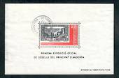 FRENCH ANDORRA 1982 First Official Exhibition of Andorran Postage Stamps. Miniature sheet. - 50531