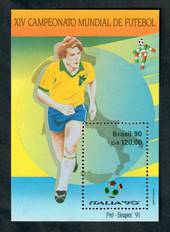 BRAZIL 1990 World Cup. Miniature sheet. - 50540 - UHM