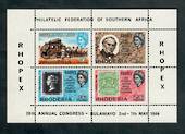 RHODESIA 1966 Philatelic Federation of Southern Africa. Miniature sheet. - 50546 - UHM