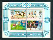 KENYA UGANDA TANGANYIKA 1972 Olympics. Miniature sheet. The stamps are unhinged. - 50552 - Mint