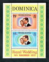 DOMINICA 1973 Royal Wedding. Miniature sheet. - 50566 - UHM