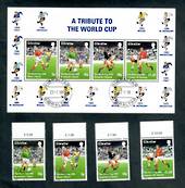 GIBRALTAR 1996 European Cup Football Championships.Set of 4 and miniature sheet. - 50604 - CTO