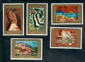 FRENCH POLYNESIA 1972 Paintings by Polynesian Artists. Sixth series. Set of 5. - 50622 - UHM