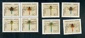 WEST GERMANY 1991 Dragonflies. Set of 8 including the block of 4. - 50667 - UHM