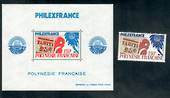 FRENCH POLYNESIA 1982 Philexfrance '82 International Stamp Exhibition. Single and miniature sheet. - 50680 - UHM
