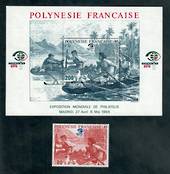 FRENCH POLYNESIA 1984 Espana '84 International Stamp Exhibition. Single and miniature sheet. - 50681 - UHM