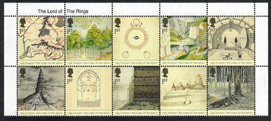 GREAT BRITAIN 2004 50th Anniversary of the Publication of the Fellowship of the Ring. Block of 10. - 50757 - UHM