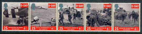 GREAT BRITAIN 1994 50th Anniversary of D-Day. Strip of 5. - 50769 - UHM