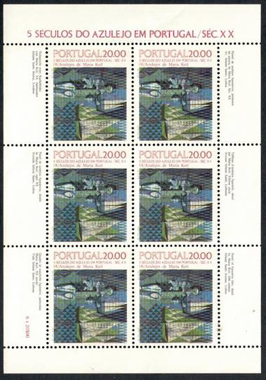 PORTUGAL 1985 Tiles. Eighteenth series. Miniature sheet. - 50795 - UHM