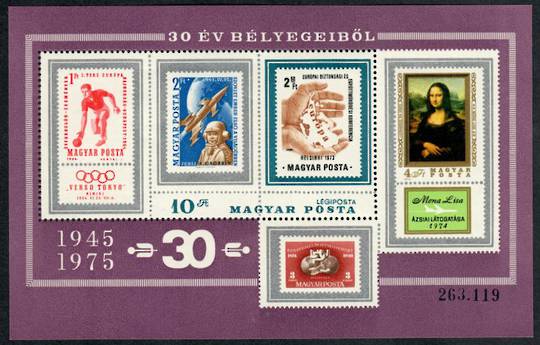 HUNGARY 1975 Hungarian Stamps. Miniature sheet. - 50798 - UHM