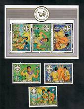 AITUTAKI 1983 75th Anniversary of the Boy Scout Movement. Set of 3 and miniature sheet. - 50804 - UHM