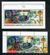 COOK ISLANDS 1990 Olympics. Strip of 3 and miniature sheet. - 50825 - UHM