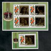 AITUTAKI 1985 Life and Times of Queen Elizabeth the Queen Mother. Set of 4 and miniature sheet. - 50835 - UHM