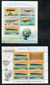 PENRHYN 1983 Bicentenary of Manned Flight. Set of 5 sheetlets and miniature sheet. - 50842 - UHM