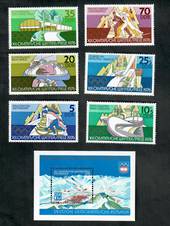 EAST GERMANY 1975 Winter Olympics. Set of 6 and miniature sheet. - 50858 - UHM