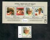 TOKELAU ISLANDS 1998 Diana, Princess of Wales Commoration. Miniature Sheet and single. - 50859 - CTO