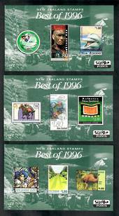 NEW ZEALAND 1996 Best of 1996. Three miniature sheets. - 50864 - UHM