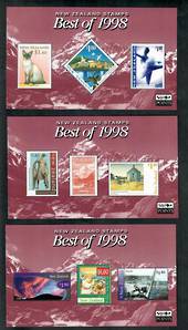 NEW ZEALAND 1998 Best of 1998. Three miniature sheets. - 50866 - UHM