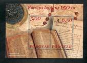 FAROE ISLANDS 2002 150th Anniversary of the Feroya Legting. Miniature sheet. - 50879 - UHM