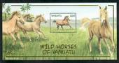 VANUATU 2005 Wild Horses miniature sheet 200fr. Limited edition. Hard to obtain. - 50901 - UHM
