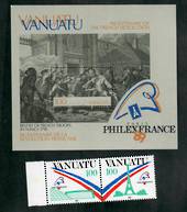VANUATU 1989 PhilexFrance '89 International Stamp Exhibition. Set of 2 and miniature sheet. - 50937 - UHM