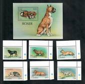 GAMBIA 1997 Dogs. Set of 6 and miniature sheet. Incomplete. - 50973 - UHM