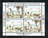 NEW ZEALAND 1987 Stampex New Zealand National Youth Philatelic Expo. Penguins and Albatrosses. Miniature sheet. - 50974 - UHM