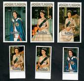 COOK ISLANDS 1986 60th Birthday of Queen Elizabeth 2nd. Set of 3 and 3 miniature sheets. - 50990 - UHM
