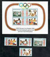 SAMOA 1984 Olympics. Set of 4 and miniature sheet. - 50996 - UHM