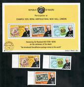 NAURU 1978 Centenary of the Death of Sir Rowland Hill. Set of 3 and miniature sheet. - 50999 - VFU