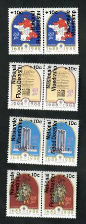 SOUTH AFRICA 1988 National Flood Relief Fund. Set of 8 in joined pairs. - 51039 - UHM
