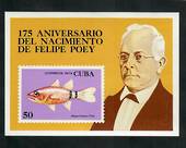 CUBA 1974 Felipe Poey. Miniature sheet. - 51047 - LHM
