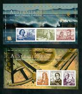 AUSTRALIA 1999 Australia '99 International Stamp Exhibition. Two miniature sheets. Imperf. - 51106 - UHM