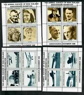 NEW ZEALAND 1988 Airmail Society of New Zealand Anniversary Exhibition. Set of 4 miniature sheets. - 51122 - UHM