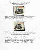 MOZAMBIQUE 1979 Railway Locomotives of Mozambique. Set of 4 written up. - 51136 - Mixed