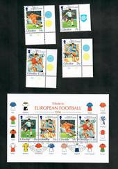 GIBRALTAR 1998 World Cup Football Championships. Set of 4 and miniature sheet. - 51138 - CTO