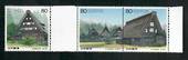 JAPAN 1999 Traditional Houses. Fifth series. Strip of 3. - 51147 - UHM