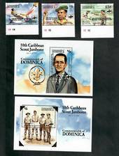 DOMINICA 1995 18th World Scout Jamboree. Set of 3 and 2 miniature sheets. - 51189 - UHM